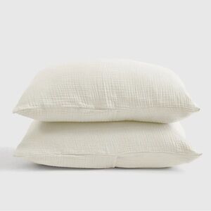 NWT Quince Organic Airy Gauze Queen Sham Set of 2 in Undyed